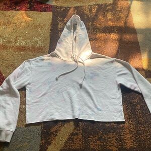 Tye die cropped hoodie